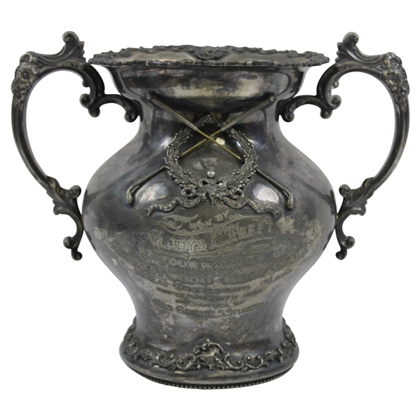 1898 Locustwood Golf Club Derby Silver Co. Quadruple Plated Trophy Won By Tefft