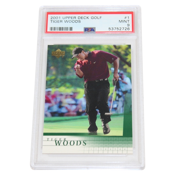 Tiger Woods 2001 Upper Deck Golf Card #1 - Mint 9 #53752726