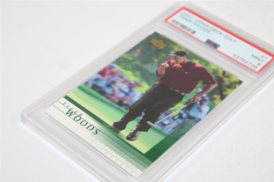 Tiger Woods 2001 Upper Deck Golf Card #1 - Mint 9 #53752726