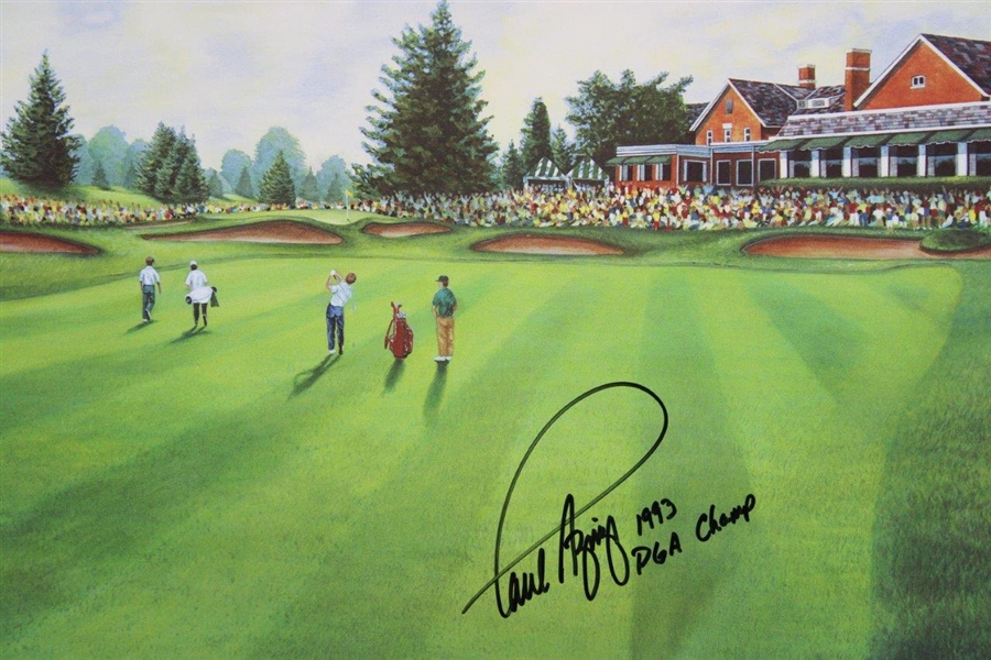 Paul Azinger Signed 1993 PGA at Inverness Club Poster With Notation JSA ALOA