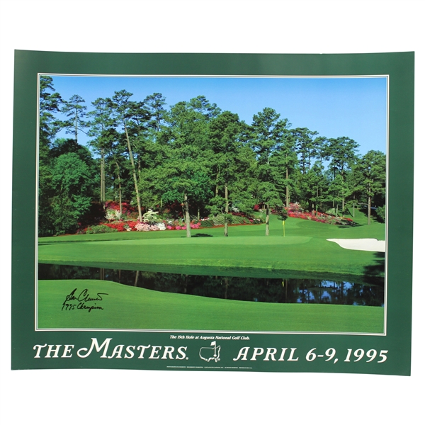 Ben Crenshaw Signed 1995 The Masters Poster With Champ Notation JSA ALOA