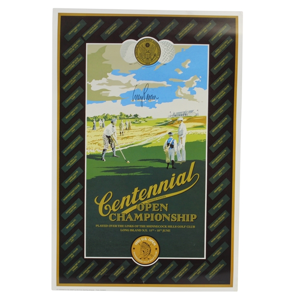 Corey Pavin Signed 1995 US Open at Shinnecock Hills Poster GC JSA ALOA