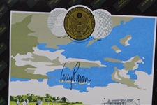 Corey Pavin Signed 1995 US Open at Shinnecock Hills Poster GC JSA ALOA