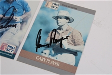 Big 3' Palmer, Nicklaus, & Player Signed Pro-Set Golf Cards JSA ALOA