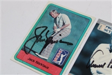 Arnold Palmer, Jack Nicklaus, & Tom Watson Signed Pro-Set Golf Cards JSA ALOA