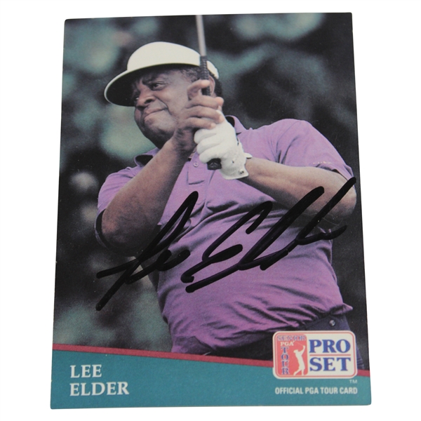 Lee Elder Signed Senior PGA Tour Pro-Set Golf Card JSA ALOA