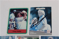 Five (5) Multiple Major Winners Signed Pro-Set Golf Cards JSA ALOA