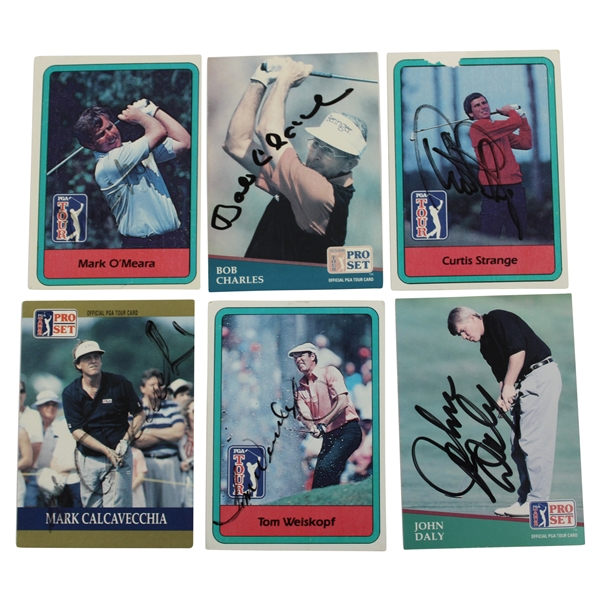 Six (6) Major Champions Signed Pro-Set Golf Cards JSA ALOA