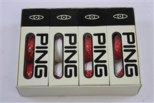 Complete Dozen Ping Eye Karsten Merry Christmas Golf Balls In Original Box