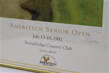 Artist Bernie Fuchs Signed Ltd Ed 1992 Ameritech Senior Open Poster 4/250 - Framed
