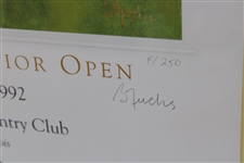Artist Bernie Fuchs Signed Ltd Ed 1992 Ameritech Senior Open Poster 4/250 - Framed