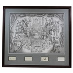Palmer, Hogan, Nicklaus, & Nelson Signed The Masters Display - Framed JSA ALOA