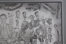Palmer, Hogan, Nicklaus, & Nelson Signed 'The Masters' Display - Framed JSA ALOA