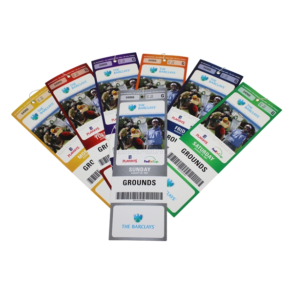 2007 The Barclays First Fedex Cup Championship Seven (7) Day Monday-Sunday Ticket Set