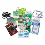 Ten (10) Various PGA Tour Badges Including Tiger Win 2007 Buick Open