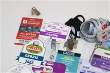 Twelve (12) PGA Tour Champions Tour & Women's US Open Caddie Badges