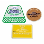 Three (3) Various Badges From Tiger Woods Amateur Appearances