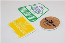 Three (3) Various Badges From Tiger Woods Amateur Appearances