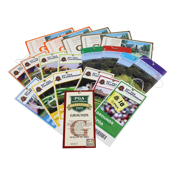 Twenty (20) Various PGA Championship Day Tickets From Multiple Years