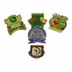 Five (5) Various Pins From Pro Golf Events