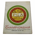 1971 PGA Championship at PGA National Golf Club Program - Jack Nicklaus Winner