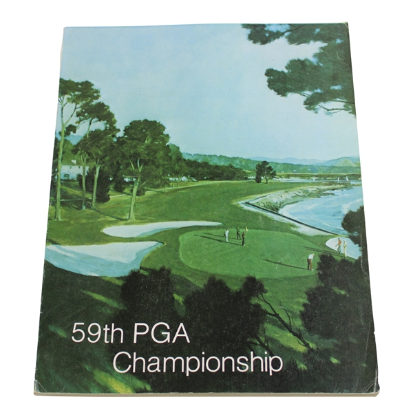 1977 PGA Championship at Pebble Beach Program - Lanny Wadkins Winner