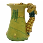 Vintage Burleigh Ware Yellow Golfer Themed Mug - Burslem, England