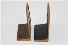 Vintage Bobby Jones & Glenna Collet Themed Bronze Bookends