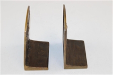 Vintage Bobby Jones & Glenna Collet Themed Bronze Bookends