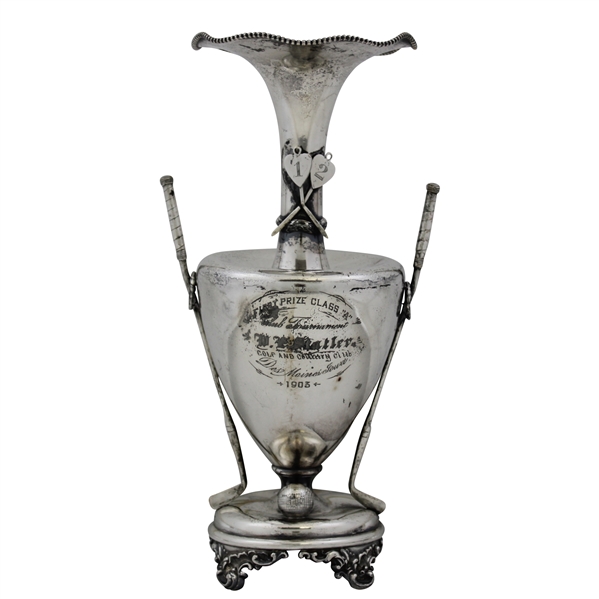 1903 W.E. Statler Des Moines G & CC First Prize Class A Club Tournament Trophy 