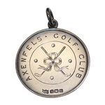 Circa 1938 Axenfels Golf Club Sterling Silver Medal In Original Box