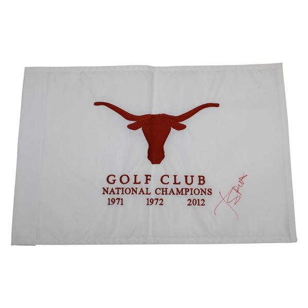 Jordan Spieth Signed Texas Longhorn National Champions Flag PSA/DNA #Y04079