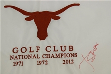 Jordan Spieth Signed Texas Longhorn National Champions Flag PSA/DNA #Y04079