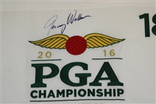 Jimmy Walker Signed 2016 PGA at Baltusrol Embroidered Flag Beckett #D81154