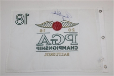 Jimmy Walker Signed 2016 PGA at Baltusrol Embroidered Flag Beckett #D81154
