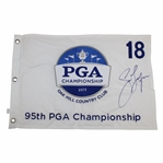 Jason Dufner Signed 2013 PGA at Oak Hill CC Embroidered Flag PSA/DNA #U06637