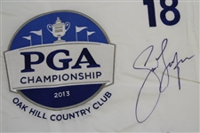 Jason Dufner Signed 2013 PGA at Oak Hill CC Embroidered Flag PSA/DNA #U06637