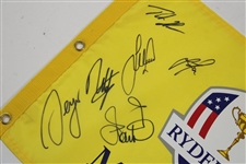 Full Team Europe Signed 2012 Ryder Cup at Medinah Flag PSA/DNA #T09213