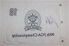 Padraig Harrington Signed 2008 PGA at Oakland Hills Embroidered Flag JSA ALOA