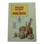 1954 Where To Stay In Nova Scotia Travel Brochure/Guide