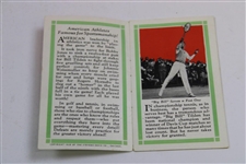 1929 Men In America American Athletes Booklet With Bobby Jones Cover with Rogers Hornsby