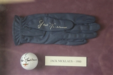 Ten (10) US Open Champs Signed Golf Balls/Gloves - Framed - Doug Sanders Collection JSA ALOA