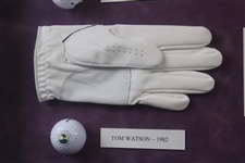 Ten (10) US Open Champs Signed Golf Balls/Gloves - Framed - Doug Sanders Collection JSA ALOA