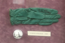 Ten (10) US Open Champs Signed Golf Balls/Gloves - Framed - Doug Sanders Collection JSA ALOA