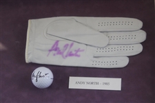 Ten (10) US Open Champs Signed Golf Balls/Gloves - Framed - Doug Sanders Collection JSA ALOA