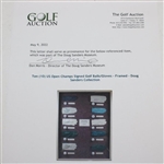 Ten (10) US Open Champs Signed Golf Balls/Gloves - Framed - Doug Sanders Collection JSA ALOA