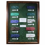 Ten (10) Masters Champs Signed Golf Balls/Gloves - Framed - Doug Sanders Collection JSA ALOA