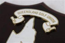 Gary Player's 1996 Queensland Golf Union Award Plaque