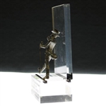 Gary Player's 1982 Trofeo Johnnie Walker Barcelona Pro-Am Glass Display Statue