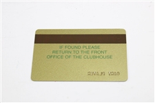 Gary Player's 2002 Augusta National Golf Club Personal Masters Tournament Credit Card